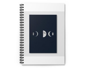 Moon Ritual Guided Journal Silver Foil — Silver Foil Guided Moon Ritual Journal | Modern Mystic