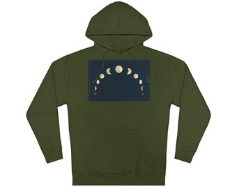 Celestial Moon Phases Unisex Hoodie Spiritual Wellness — Celestial Pullover Hoodie | Modern Mystic