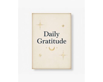 Daily Gratitude Affirmation Wall Art Print Spiritual Gift — Premium Celestial Affirmation Print | Modern Mystic