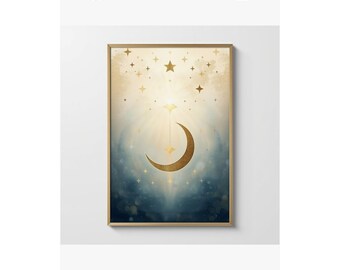Healing Energy Wall Art Print Spiritual Wellness Gift — Premium Celestial Affirmation Print | Modern Mystic