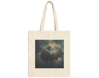 Nebula Dreams Canvas Tote Bag Spiritual Gift — Premium Celestial Canvas Tote Bag | Modern Mystic