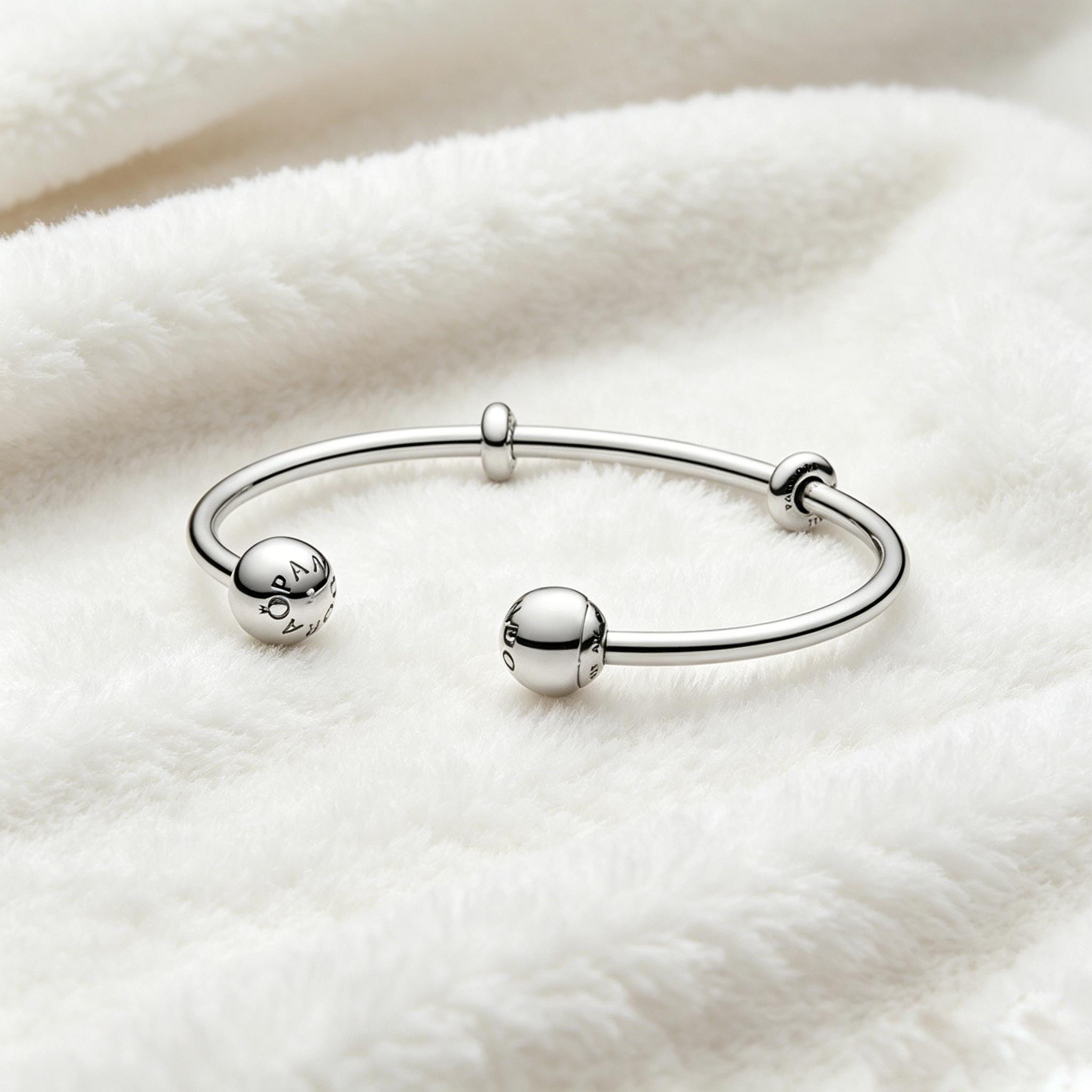 Pandora シルバー オープンバングル Pandora open bangle - Etsy 日本