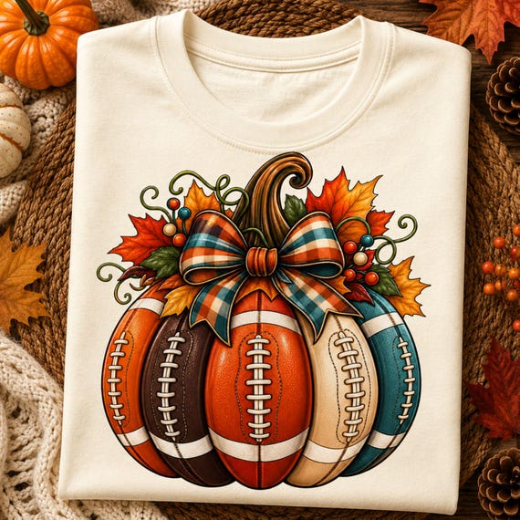 Football Fall Pumpkin Png, Vintage Cozy Fall Shirt Design, Game Day Season Png, Fall Autumn Sublimation Design