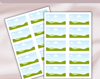 Modello di biglietto da visita modificabile e stampabile Canva, fronte-retro, cornice stampabile con trascinamento della selezione, design di biglietto da visita vuoto, download digitale
