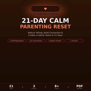 21-Day Calm Parenting Reset eBook | Gentle Parenting Guide | Reduce Yelling PDF | Positive Parenting Digital Download