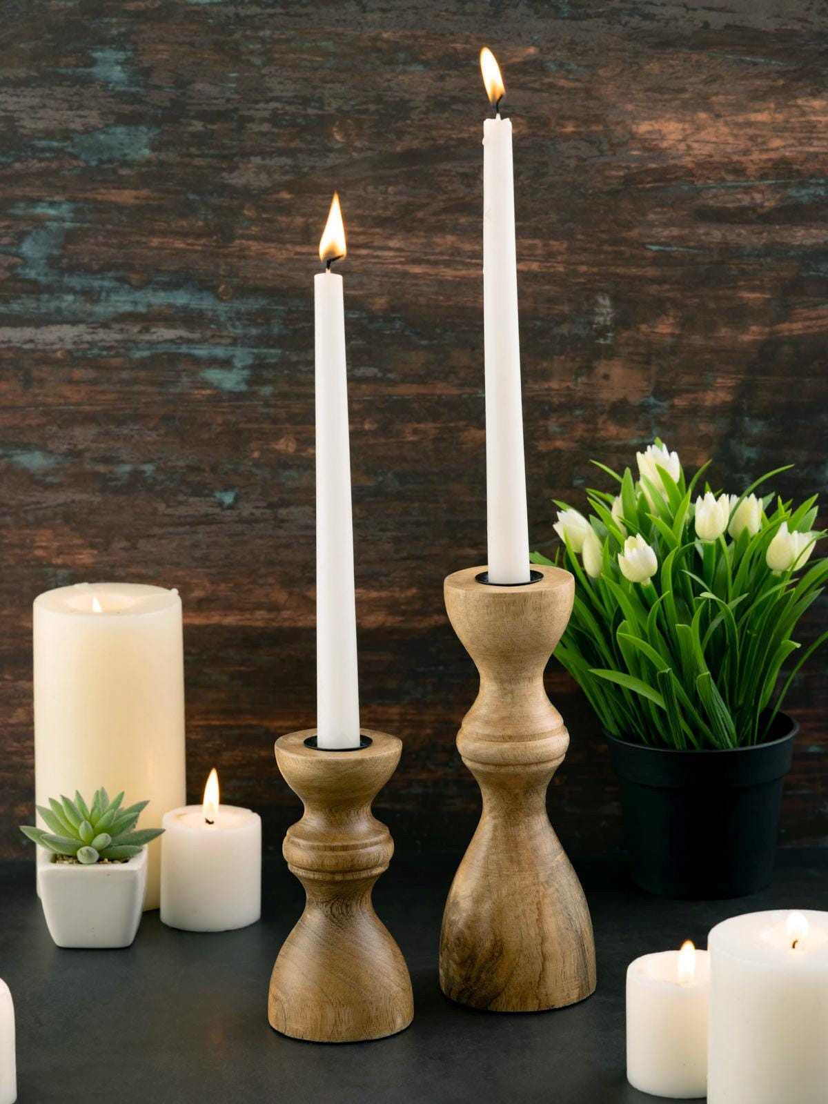 Kerzenhalter stabkerze holz