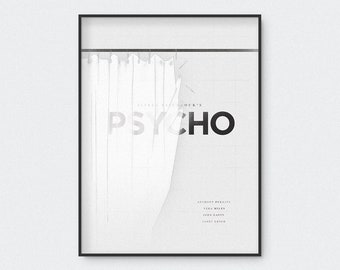 Psycho Movie Poster - Minimalist Movie Poster, Art Print