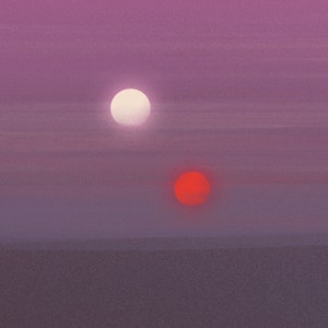 Star Wars Poster Panoramic, Tatooine Sunset, Movie Poster image 2