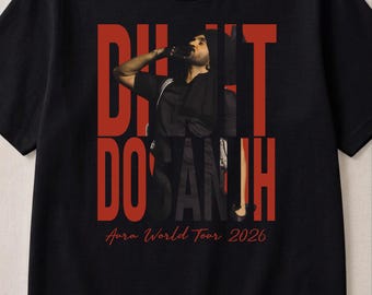Diljit Dosanjh Concert T-Shirt, AURA World Tour 2026 Shirt, UK Tour Concert Tee, Punjabi Music Lovers Top