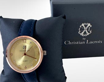 Reloj de pulsera vintage Christian Lacroix en su caja original