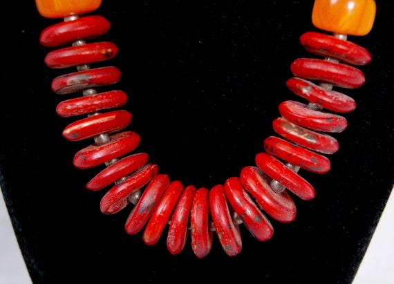 Beaded Butterscotch Bakelite Necklace Jewellery - image 3