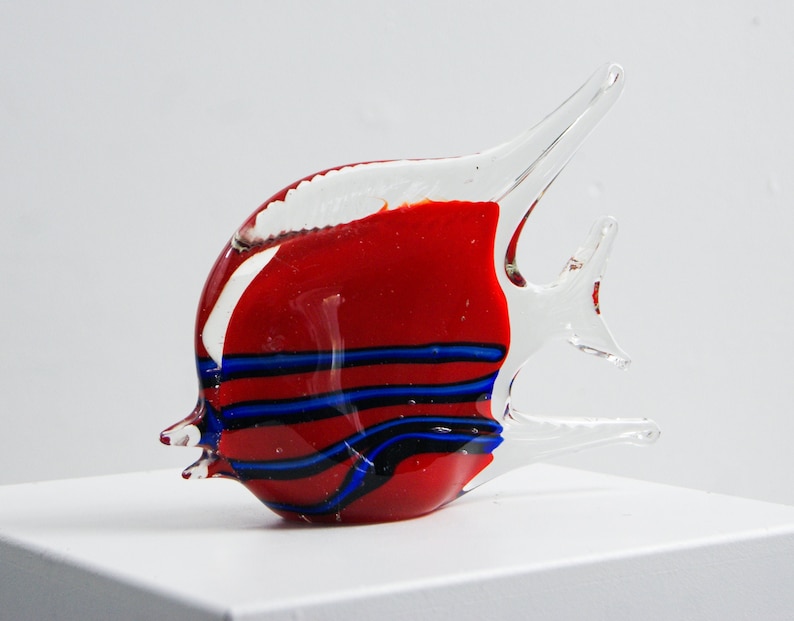 Vintage Murano Glass Large Fish Sculpture Etsy