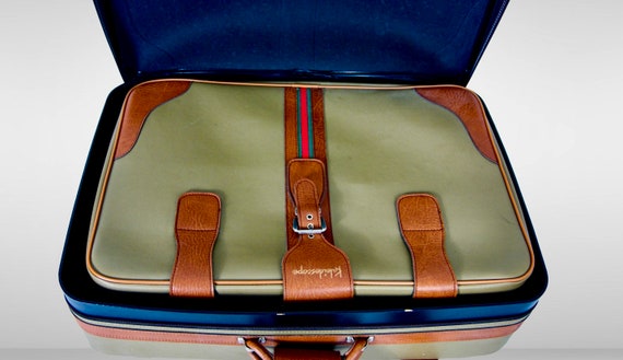 1970s Set of 2 Travel Luggage Suitcases by Kaleid… - image 8