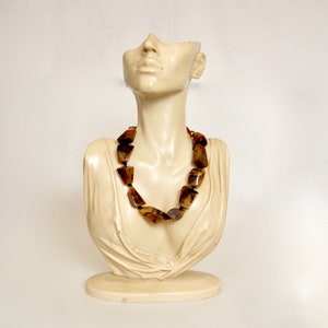 50s Toffee Chunks Lucite Beaded Necklace