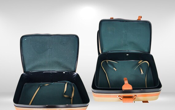 1970s Set of 2 Travel Luggage Suitcases by Kaleid… - image 9