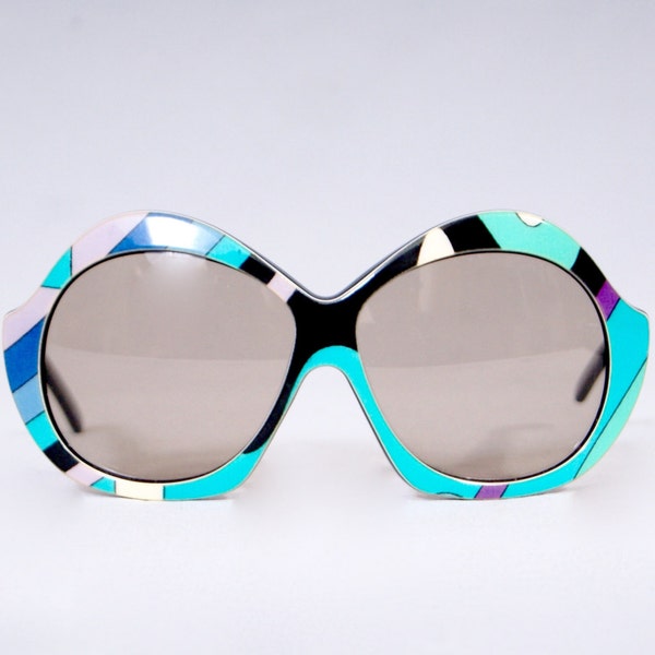 EMILIO PUCCI Original 1960s Cats Eye Design Torquoise Sunglasses