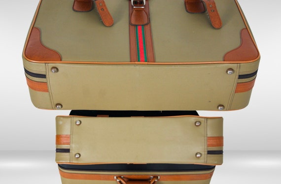 1970s Set of 2 Travel Luggage Suitcases by Kaleid… - image 7