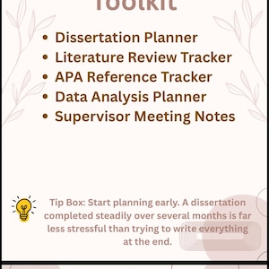 Psychology Dissertation Toolkit | Dissertation Planner | Literature Review Tracker | APA 7 Guide | Psychology Student Resource