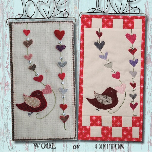 P171 Hangin Hearts Wall Hanging Instant PDF Sewing Pattern  Download by Patch Abilities, Inc.