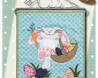 P194 Hippy Happily Easter Bunny Wall Hanging Instant PDF Sewing Pattern  Download by Patch Abilities, Inc.