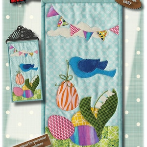 P197 Blue Bird Easter Wall Hanging Instant PDF Sewing Pattern  Download by Patch Abilities, Inc.