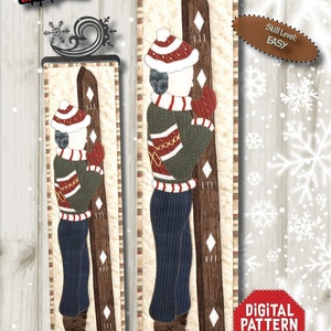 MM01 Skier Wall Hanging Instant PDF Sewing Pattern  Download by Patch Abilities, Inc.