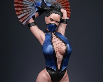 Princess Kitana Figure: MK Inspired Collectible | Hand Painted Statue