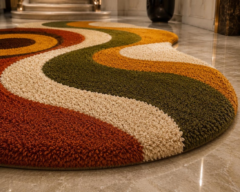Organic Pastel Rug Texture Hand Tufted Wool Rug – Abstract Organic Shape Modern Carpet - Etsy