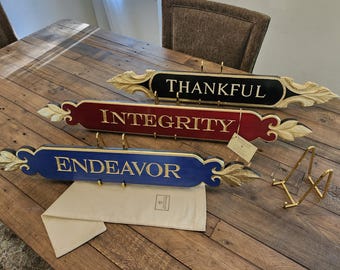 New England Hand Carved Wood Quarterboard -originally a sign for identification on ships in the 1800s, a treasured fine art gift.
