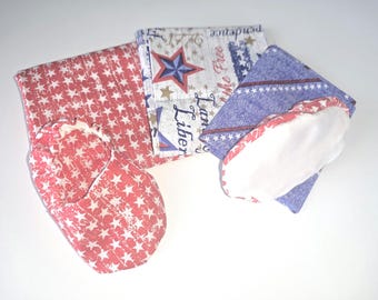 4th of July Baby Bootie Sewing Kit: Choose Your Fabric- Photo Instructions Included
