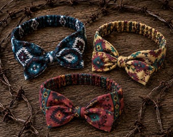 Western Headbands- Aztec, Ranch, Western, Country, Designs-Elastic- Stretchy