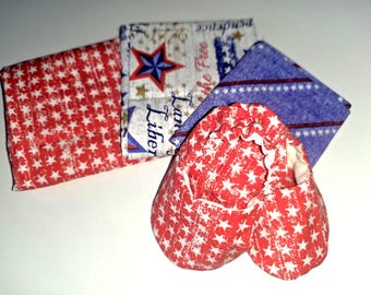 Baby Bootie Set- Includes Newborn to 15 Months, Choose Your Pattern, Gift Bag
