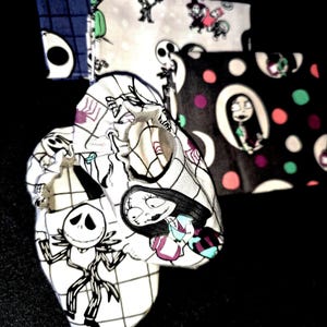 Jack and Sally Baby Bootie Sewing Kit- Pick Your Fabric-Pattern, Elastic & Instructions Included-Halloween-Christmas Shoes image 1