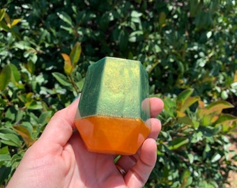 Green and Orange Resin Cup SALE