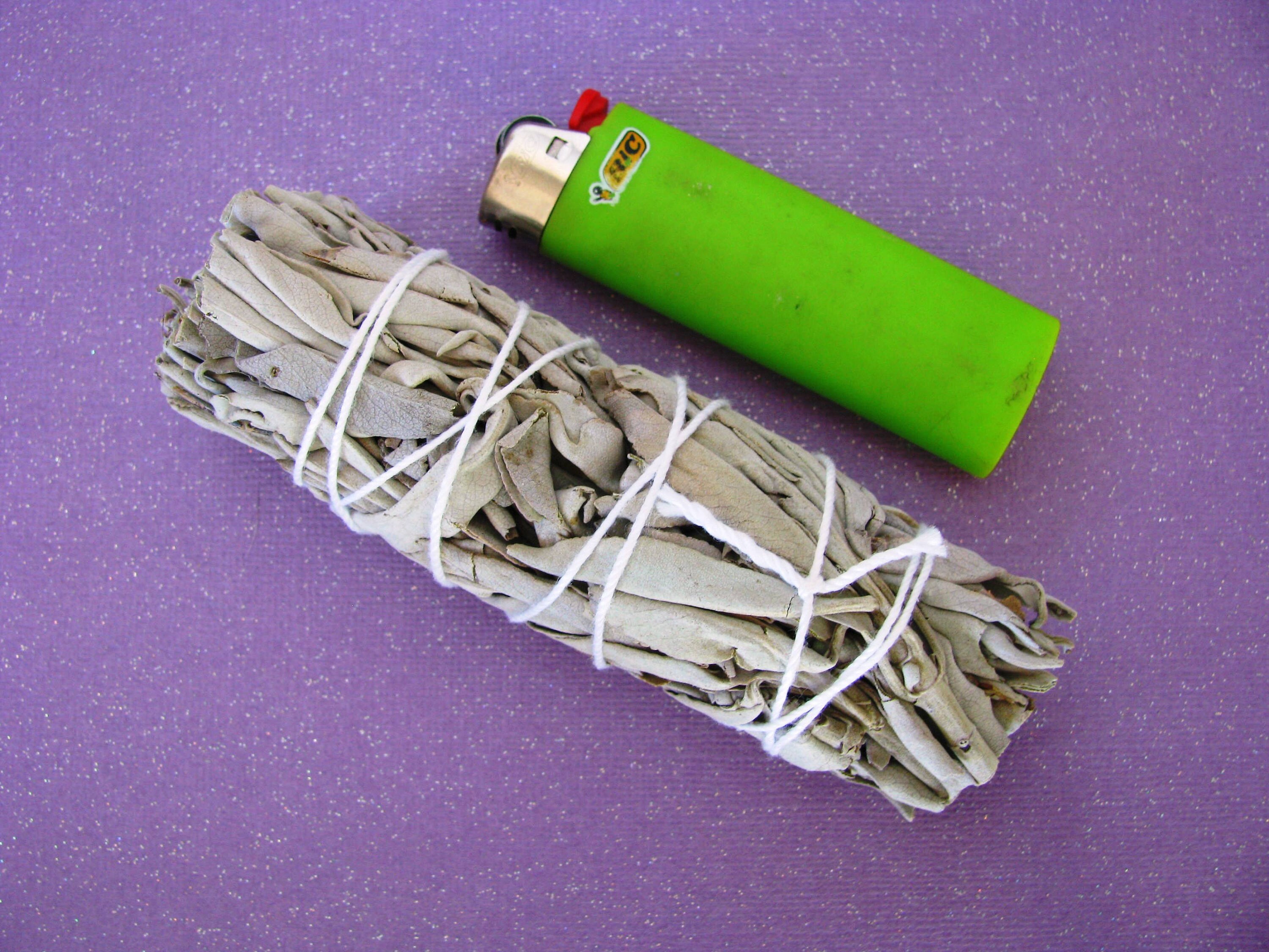 White Sage Incense Cleansing Smudge Stick Etsy