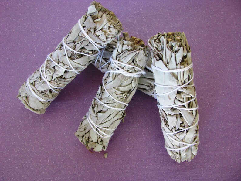 White Sage Incense Cleansing Smudge Stick Etsy UK