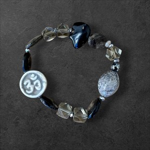 Ohm Bear Gemstone Stretch Bracelet