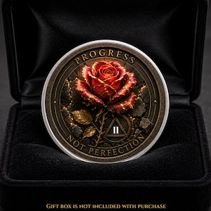 Moneta commemorativa personalizzata per la sobrietà, medaglia di recupero degli Alcolisti Anonimi, chip personalizzato per la sobrietà, regalo per l'anniversario di sobrietà, da 1 a 99 anni