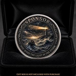 Gift for AA Sponsor, Custom Recovery Coin, Personalized Sober Keepsake, Thank You Challenge Coin, Sponsor Appreciation