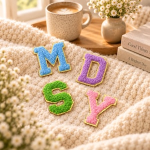 Handmade Towel Letter Patch – Soft Embroidered DIY Decoration