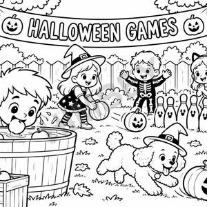Halloween Adventure Coloring Book for Kids Ages 4-8 printable PDF - page preview 8