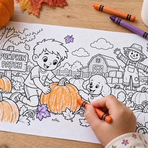 Halloween Adventure Coloring Book for Kids Ages 4-8 printable PDF - cover preview