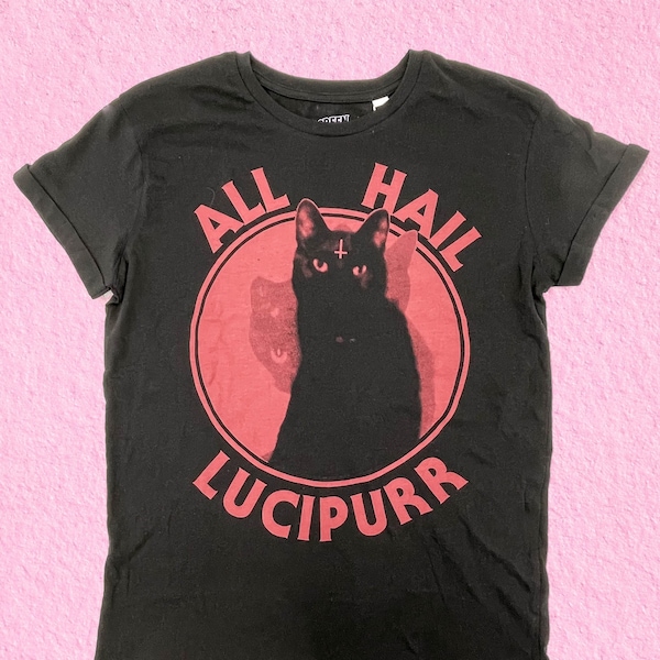 All Hail Lucipurr | hand printed organic vegan cotton