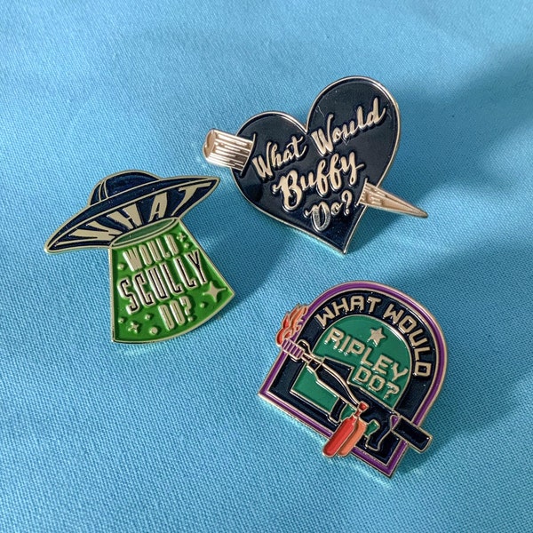 Ultimate pin Trio | What would Buffy Scully Ripley do? Enamel Pins special offer