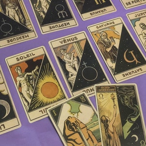 Mazzo di Tarocchi Astrologici, Le Tarot Astologique, Carte dei Tarocchi, Muchery, Carte Oracolo, Regalo dei Tarocchi, Libro dei Tarocchi, Regali di Stregoneria, Divinazione