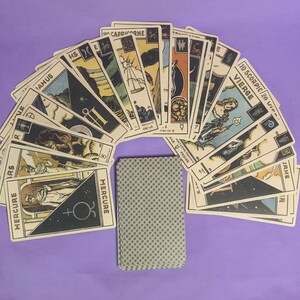 Mazzo di Tarocchi Astrologici, Le Tarot Astologique, Carte dei Tarocchi, Muchery, Carte Oracolo, Regalo dei Tarocchi, Libro dei Tarocchi, Regali di Stregoneria, Divinazione