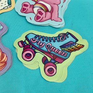 The ultimate cute 90s retro toy nostalgia sticker pack Roller skate