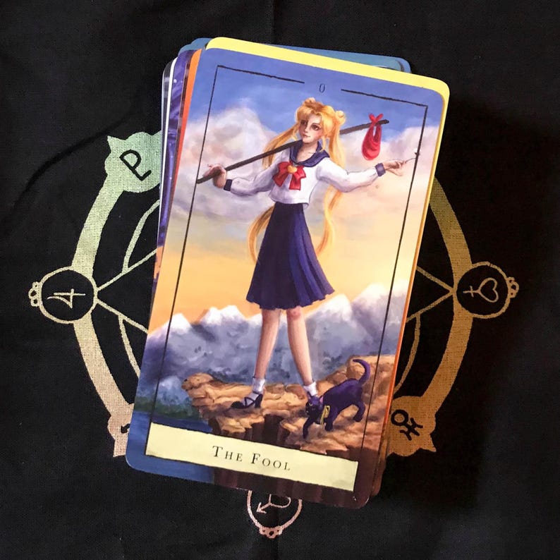Moon Crystal Tarot Deck | 78 Card Cards | Beginner Friendly Deck | Witch Divination Gift image 1