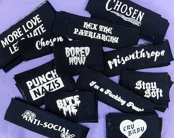 BUY 5 + 1 FREE! Riot girl, Feminist, girl power DIY screen printed patches!