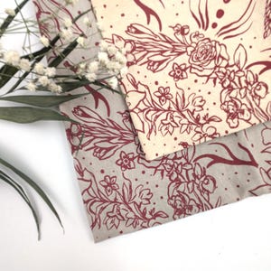 Persephone Goddess Bandana | Pomegranate Witch Altar Cloth | Cotton Headscarf Veiling | Handmade Dark Feminine Gift image 9